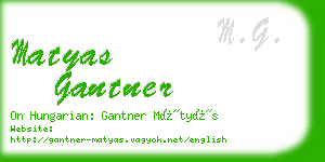 matyas gantner business card